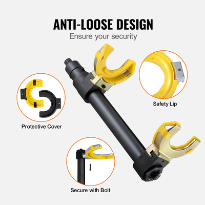 Σετ συμπιεστή ελατηρίου VEVOR Strut, κιτ συμπιεστή ελατηρίου γόνατου Macpherson, Εργαλείο αφαίρεσης πηνίου με ελατήρια γόνατου πιρουνιού, με κίτρινο προστατευτικό μανίκι και θήκη μεταφοράς