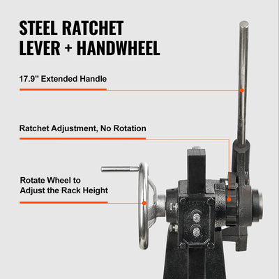 Πρέσα Arbor VEVOR, Πρέσα Arbor τύπου Ratchet 3 Ton, Πρέσα Arbor Ratchet Leverage with Handwheel, 12,2&quot; Μέγιστο ύψος, Χειροκίνητη πρέσα επιφάνειας εργασίας από χυτοσίδηρο, για στάμπα, κάμψη, τέντωμα, διαμόρφωση