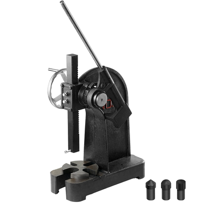 Πρέσα Arbor VEVOR, Πρέσα Arbor τύπου Ratchet 3 Ton, Πρέσα Arbor Ratchet Leverage with Handwheel, 12,2&quot; Μέγιστο ύψος, Χειροκίνητη πρέσα επιφάνειας εργασίας από χυτοσίδηρο, για στάμπα, κάμψη, τέντωμα, διαμόρφωση
