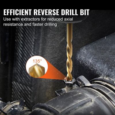 Βιδωτός εξολκέας VEVOR με σετ τρυπανιών, κιτ εξολκέα μπουλονιών 35 τεμαχίων, εξολκείς μπουλονιών 19 τμχ και τρυπάνια αντίστροφης κεφαλής HSS 16 τμχ, με θήκη αποθήκευσης, για αφαίρεση κατεστραμμένων μπουλονιών, βιδών και παξιμαδιών