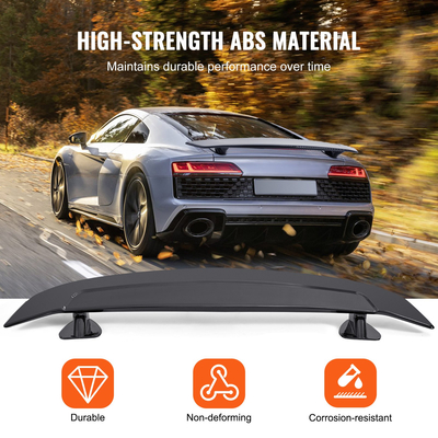 VEVOR GT Wing Spoiler Car, Universal Spoiler 46,3 ιντσών, Συμβατό με τα περισσότερα Sedan και Coupe, Υλικό ABS υψηλής αντοχής, Πτέρυγα πίσω αεροτομής αυτοκινήτου, Racing Spoiler BGW/JDM Drift Glossy Black