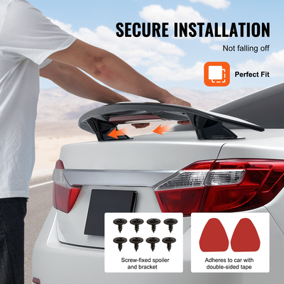 VEVOR GT Wing Spoiler Car, Universal Spoiler 46,3 ιντσών, Συμβατό με τα περισσότερα Sedan και Coupe, Υλικό ABS υψηλής αντοχής, Πτέρυγα πίσω αεροτομής αυτοκινήτου, Racing Spoiler BGW/JDM Drift Glossy Black