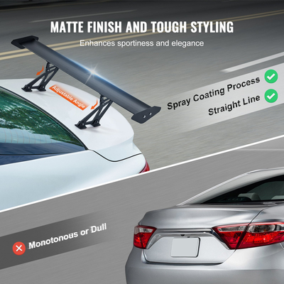 VEVOR Universal Rear Spoiler GT Style Adjustable Trunk Wing Car Racing 43,3&#039;&#039;