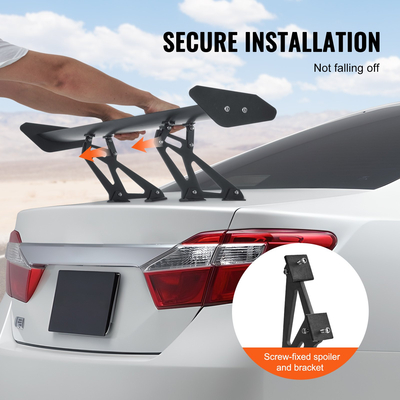 VEVOR Universal Rear Spoiler GT Style Adjustable Trunk Wing Car Racing 43,3&#039;&#039;