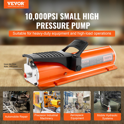 VEVOR Air Hydraulic Pump Air Actuated Foot Pump 10.000 PSI Frame Machine Pump