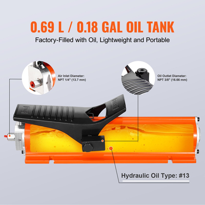 VEVOR Air Hydraulic Pump Air Actuated Foot Pump 10.000 PSI Frame Machine Pump