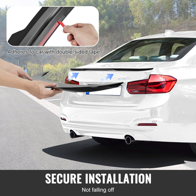 VEVOR GT Wing Spoiler Car, Spoiler 48,4 ιντσών, Συμβατό με BMW F30 2012-2018, Υλικό ABS υψηλής αντοχής, Βαφή ψησίματος, Πτέρυγα πίσω αεροτομής αυτοκινήτου, Αγωνιστικά σπόιλερ για αυτοκίνητα, γυαλιστερό μαύρο
