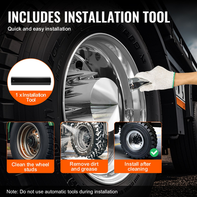 VEVOR Κιτ σύνθετου καλύμματος πίσω άξονα ABS Καλύμματα παξιμαδιών ωτίδων με εργαλεία καλύμματος παξιμαδιών