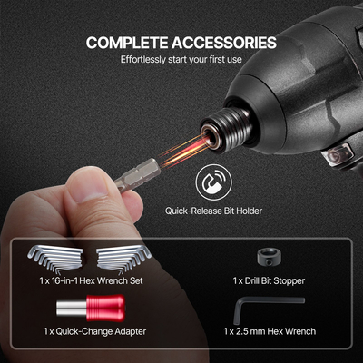 VEVOR Σετ τρυπανιών 318 τμχ Σετ μύτες κατσαβιδιού με θήκη μεταφοράς πολλαπλών χρήσεων