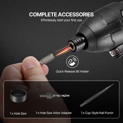 VEVOR Σετ τρυπανιών 70 τμχ Σετ μύτες κατσαβιδιού με θήκη μεταφοράς πολλαπλών χρήσεων