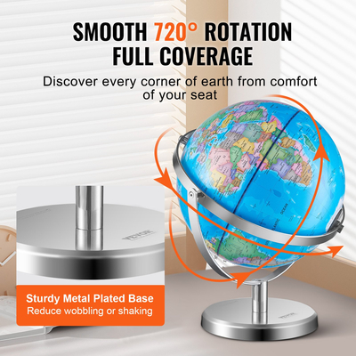 VEVOR Illuminated World Globe with Stand Educational 9 in/228,6 mm Constellation (Γλώσσα χάρτη: Αγγλικά)