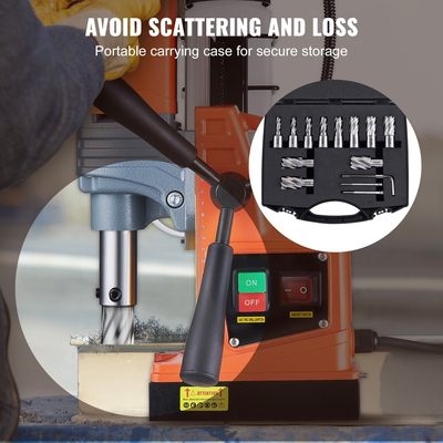 Σετ δακτυλιοειδούς κοπής VEVOR, 13 τμχ τρυπάνια Weldon Shank Mag, Βάθος κοπής 1&quot;, 7/16&quot; έως 1-1/16&quot; διάμετρος κοπής, M2AL HSS, 2 ακίδες πιλότου, εξάγωνο κλειδί και φορητή θήκη, για χρήση με μαγνητικά τρυπάνια