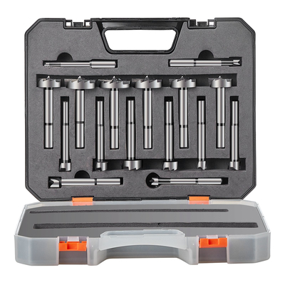 VEVOR Forstner Bit Set, 16 Pcs Forstner Drill Bits Set, 1/4&quot; έως 1-5/8&quot;, Carbon Steel, με Universal Round Shenk, Forstner Drill Bit for Wood and Composite Board, Forstner Bits for Woodworking