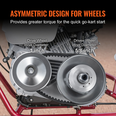 VEVOR 2000 RPM Συμπλέκτης μετάδοσης κίνησης Ανθεκτικός συμπλέκτης με κινητήρα 2-8 HP και ελαστικό ιμάντα