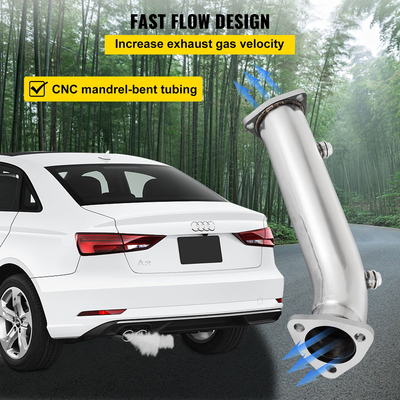 VEVOR High Flow Downpipe Exhaust Converter Pipe ταιριάζει σε 97-05 Audi A4 B5 B6/Passat 1.8T, έως 10-15 ίππους, Turbo-charged 1.8L/1.8T I4 DOHC Engines