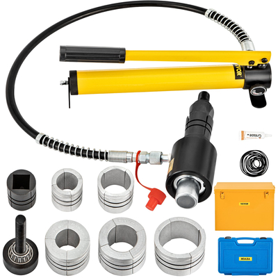 VEVOR Hydraulic Exhaust Pipe Expander, μέγεθος 1-5/8&quot; έως 4-1/4&quot;, 10 T χειροκίνητο φορείο υδραυλικού σωλήνα με 4 μήτρες και 2 θήκη αποθήκευσης για σωλήνες χαλκού, αλουμινίου στην επισκευή αυτοκινήτων
