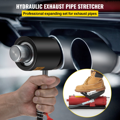 VEVOR Hydraulic Exhaust Pipe Expander, 1-5/8&quot; έως 4-1/4&quot; Μέγεθος, 10 T πεντάλ αντλία περιλαμβάνεται με 4 μήτρες, 2 θήκες αποθήκευσης για χάλκινους σωλήνες αλουμινίου στην επισκευή αυτοκινήτων