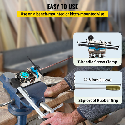 VEVOR Brake Line Flaring Tool, 45 μοιρών μονό, διπλό και φυσαλίδες για 3/16\&quot;, 1/4\&quot;, 5/16\&quot; και 3/8\&quot; μέγεθος σωλήνα, κατάλληλο για μαλακό μέταλλο χάλκινων γραμμών