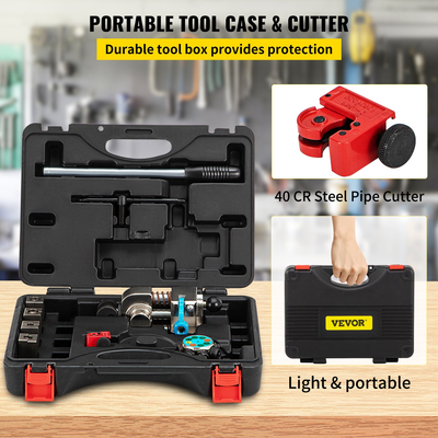VEVOR Brake Line Flaring Tool, 45 μοιρών μονό, διπλό και φυσαλίδες για 3/16\&quot;, 1/4\&quot;, 5/16\&quot; και 3/8\&quot; μέγεθος σωλήνα, κατάλληλο για μαλακό μέταλλο χάλκινων γραμμών