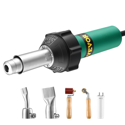 VEVOR Hot Air Plastic Welder 1600W PVC TPO Vinyl Heat Gun Torch &amp; 5 Accessories