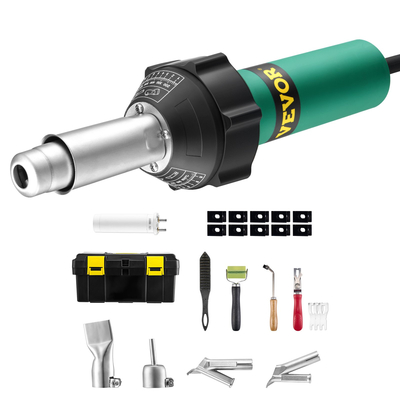 VEVOR Hot Air Plastic Welder 1600W PVC TPO Vinyl Heat Gun Torch &amp; 11 Accessories