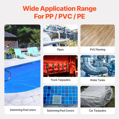 VEVOR Hot Air Plastic Welder 1600W PVC TPO Vinyl Heat Gun Torch &amp; 17 Accessories