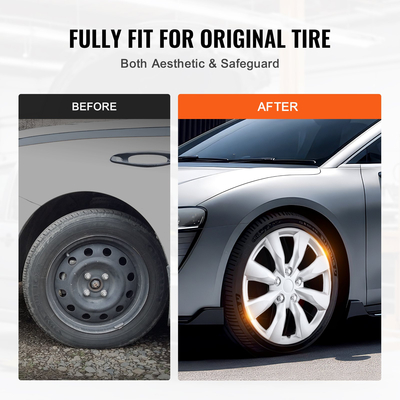 VEVOR 16&quot; Κάλυμμα τροχού Hubcaps Σετ 4 στιβαρών καπακιών για όλες τις καιρικές συνθήκες