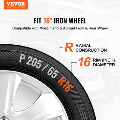 VEVOR 16&quot; Κάλυμμα τροχού Hubcaps Σετ 4 στιβαρών καπακιών για όλες τις καιρικές συνθήκες