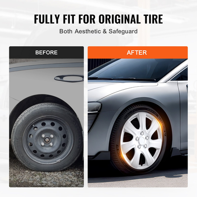 VEVOR 16&quot; Κάλυμμα τροχού Hubcaps Σετ 4 στιβαρών καπακιών για όλες τις καιρικές συνθήκες