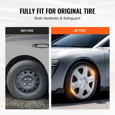 VEVOR 15&quot; κάλυμμα τροχού Hubcaps Σετ 4 στιβαρών καπακιών για όλες τις καιρικές συνθήκες