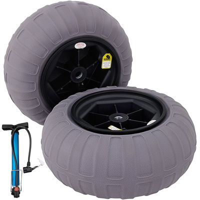 VEVOR Beach Balloon Wheels, ανταλλακτικά λάστιχα άμμου 15,7&quot;, TPU Cart ελαστικά για Kayak Dolly, Canoe Cart και Buggy με δωρεάν αντλία αέρα, 2-συσκευασία