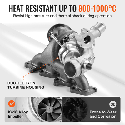 VEVOR Turbo Turbo Kit για Κινητήρες Chevy Chevrolet Cruze 2011-2019 1.4T