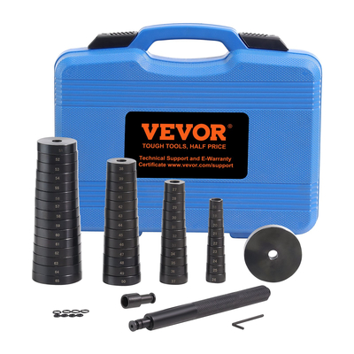 VEVOR 52PCS Προσαρμοσμένο σετ ρουλεμάν ρουλεμάν &amp; στεγανοποιητικού οδηγού, Σετ ρουλεμάν τροχού κιβωτίου ταχυτήτων, Εξάρτημα τοποθέτησης στεγανοποιητικού οδηγού, μετρικοί δίσκοι 18-65mm &amp; 74mm Κιτ εργαλείων πρέσας ρουλεμάν εξολκέα ρουλεμάν αφαίρεσης δακτυλίου