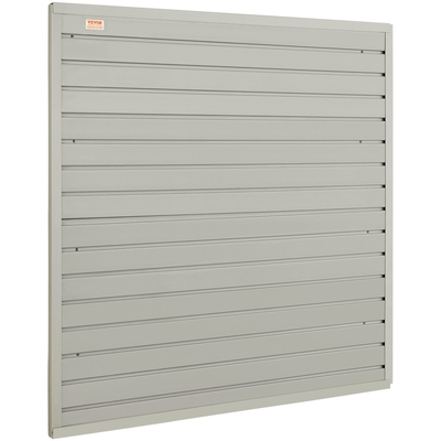 Πάνελ VEVOR Slatwall, 4 ft x 1 ft Γκρι πάνελ τοίχου γκαράζ 12&quot; Υ x 48&quot; L (Σετ 4 πάνελ), Οθόνη βαρέως τύπου Garage Wall Organizer Panels για κατάστημα λιανικής, τοίχο γκαράζ και οργάνωση αποθήκευσης χειροτεχνίας