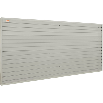 VEVOR Slatwall Panels, 4 ft x 1 ft Grey panels wall 12&quot; H x 48&quot; L (Σετ 8 πάνελ), Οθόνη βαρέως τύπου Garage Wall Organizer για κατάστημα λιανικής, τοίχο γκαράζ και οργάνωση αποθήκευσης χειροτεχνίας