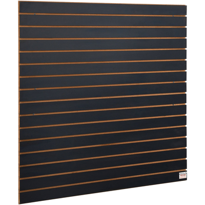 Πάνελ VEVOR Slatwall, 4 πόδια x 2 πόδια Μαύρα πάνελ τοίχου γκαράζ 24&quot; Υ x 48&quot; L (Σετ από 2 πάνελ), Οθόνη βαρέως τύπου πάνελ οργάνωσης τοίχου γκαράζ για κατάστημα λιανικής, τοίχο γκαράζ και οργάνωση αποθήκευσης χειροτεχνίας