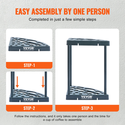 Οργανωτής εργαλείων κήπου VEVOR, 19 αυλακώσεις, ράφι πύργων εργαλείων αυλής για οργάνωση και αποθήκευση γκαράζ, θήκη με μακριά λαβή εργαλείο/τσούγκλα/σκούπα/φτυάρι, PP Garden βάση στήριξης εργαλείων κήπου για αυλή, υπόστεγο, εξωτερικό χώρο