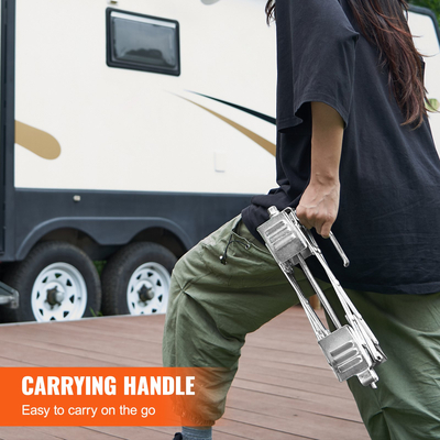 Σταθεροποιητής τσοκ τροχού VEVOR Camper, τσοκ τροχού σταθεροποιητής RV σε σχήμα Χ, χωρητικότητα ελαστικών 1,5&quot; έως 10&quot;, 2 σετ τσοκ τροχών με κλειδί καστάνιας και τσάντα αποθήκευσης για Campers Travel Trailers Trucks