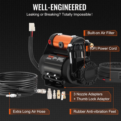 VEVOR On-Board 12V Air Compressor 150PSI 3.5CFM Φορητό φουσκωτό ελαστικών εκτός δρόμου