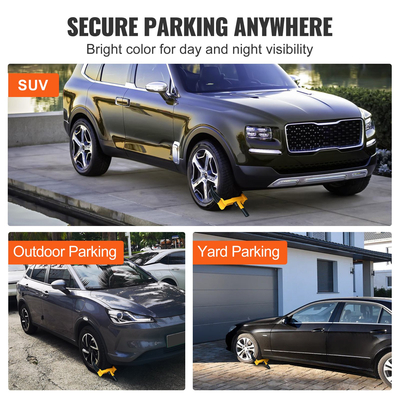 Κλείδωμα τροχού VEVOR, 2 συσκευασίες Κλείδωμα σφιγκτήρα τροχού γενικής χρήσης, ρυθμιζόμενο αντικλεπτικό κλειδαριά τροχού, κλειδαριά τροχού βαρέως τύπου για μοτοσικλέτες ATV RV SUV Car Golf Cart, με 6 κλειδιά