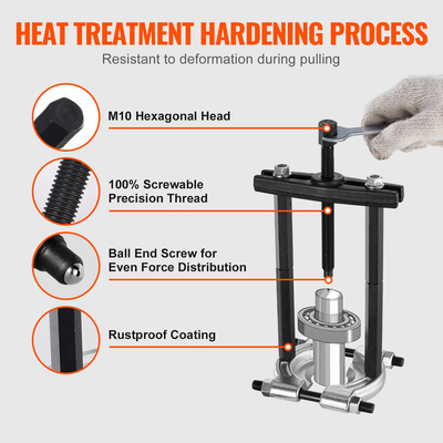 Σετ εξολκέα ρουλεμάν VEVOR 14 τεμαχίων, διαχωριστικό ρουλεμάν 5 τόνων, κιτ αφαίρεσης ρουλεμάν τροχού πινιόν με σιαγόνες 2&quot; και 3&quot;, σετ εξολκέα άξονα πλήμνη τροχού, κιτ εργαλείων διαχωριστή ρουλεμάν βαρέως τύπου με θήκη