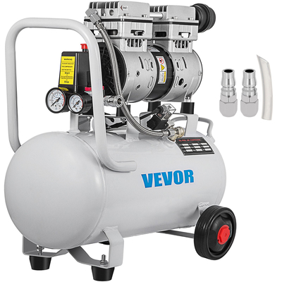 VEVOR Air Compressor 6,6 Gallon Ultra Quiet Αερόσυμπιεστής χωρίς λάδι 30L Αθόρυβος Αεροσυμπιεστής Δεξαμενής 750W Συμπιεστής χωρίς λάδι Χαμηλό θόρυβο με ασφαλή ηλεκτρομαγνητική βαλβίδα