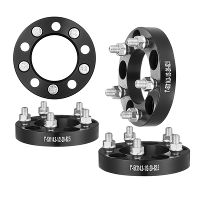 VEVOR 1&quot; 5&quot; x 4.5&quot; Αποστάτες τροχού Αντάπτορες τροχών 5 ωτίδων σφυρήλατο διαχωριστικό 4 ΤΕΜ Μαύρο