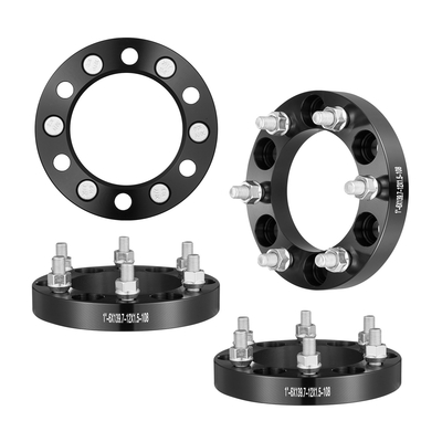 VEVOR 1&quot; 6&quot; x 5.5&quot; Αποστάτες τροχού Προσαρμογείς τροχών 6 ωτίδων σφυρήλατο διαχωριστικό 4 ΤΕΜ Μαύρο