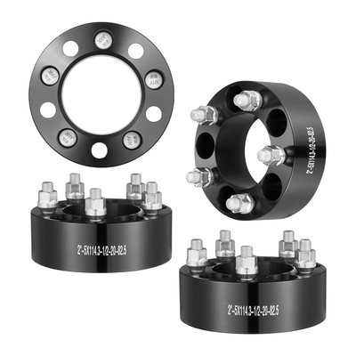 VEVOR 2&quot; 5&quot;x4.5&quot; Αποστάτες τροχού Αντάπτορες τροχών 5 ωτίδων σφυρήλατο Spacer 4 ΤΕΜ Μαύρο