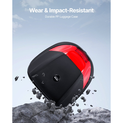 VEVOR 38L Top Case Μοτοσικλέτας Universal Ουρά μοτοσικλέτας με Ανακλαστικό Πάνελ