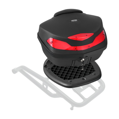 VEVOR 48L Top Case Μοτοσικλέτας Universal Ουρά μοτοσικλέτας με Ανακλαστικό Πάνελ