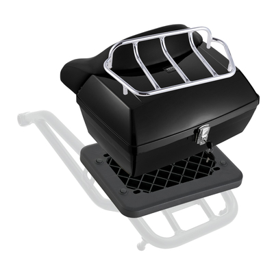 VEVOR 48L Top Case Μοτοσικλέτας Universal Ουρά μοτοσικλέτας με Ανακλαστικό Πάνελ