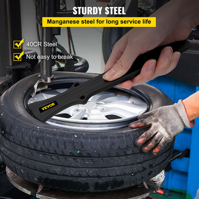 Εργαλείο αλλαγής ελαστικών VEVOR, Σετ ελαστικών 11 ιντσών, σίδερα ελαστικών 2 τμχ, 40CR χαλύβδινο σπάσιμο ελαστικών, μαύρα κουτάλια αλλαγής ελαστικών, κουτάλια ελαστικών μοτοσικλέτας ανθεκτικά στη σκουριά, μοχλοί ελαστικών για χολικά ελαστικά