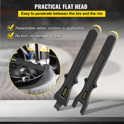 Εργαλείο αλλαγής ελαστικών VEVOR, Σετ ελαστικών 11 ιντσών, σίδερα ελαστικών 2 τμχ, 40CR χαλύβδινο σπάσιμο ελαστικών, μαύρα κουτάλια αλλαγής ελαστικών, κουτάλια ελαστικών μοτοσικλέτας ανθεκτικά στη σκουριά, μοχλοί ελαστικών για χολικά ελαστικά